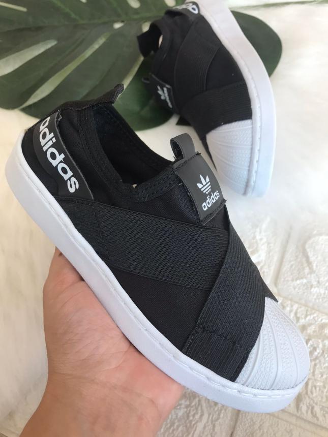 SLIP ON JUVENIL NOVO PRETO BRANCO 1681-24-1 - MX Vendas Online