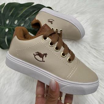 TENIS CAVALINHO JUVENIL  SINTETICO BEGE - Código 2602-1