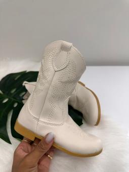 BOTA BOIADEIRA  JUVENIL BEGE BORDADO - Código 2638-1