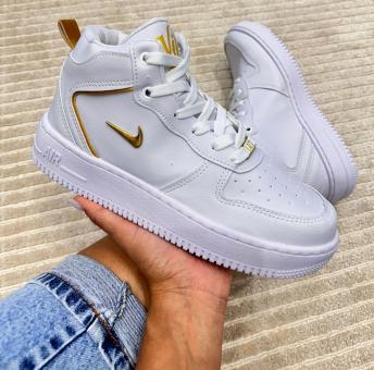 BOTA NIKE ADULTO BRANCO/DOURADO - Código 2655-1