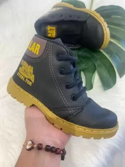 COTURNO JUVENIL CATERPILAR SINTETICO PRETO - Código 2397-1