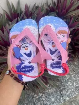 CHINELO BABY PERSONAGEM FROZEN ROSA - Código 2536-1