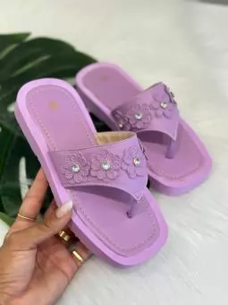 PAPETE JUVENIL FLORZINHAS LILAS - Código 2694-1