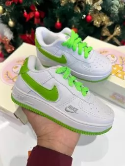 TENIS AIRFORCE JUVENIL BRANCO VERDE  PREMIUM - Código 2736-1