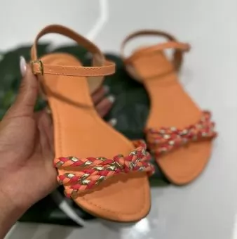 SANDALIA JUVENIL TRANCINHA SALMAO - Código 2765-1