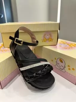 PAPETE JUVENIL STRASS TIRINHA PRETO - Código 2805-1