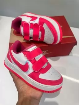 TENIS JUVENIL VELCRO COLEGIAL NIKE PINK/BRANCO - Código 2812-1