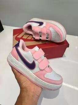 TENIS JUVENIL VELCRO COLEGIAL NIKE ROSA/LILAS - Código 2813-1