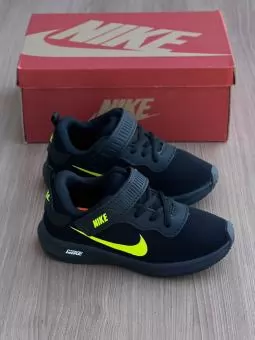 TENIS JUVENIL NIKE VELCRO PRETO/VERDE - Código 2862-1