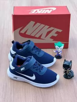 TENIS JUVENIL NIKE VELCRO MARINHO/BRANCO - Código 2863-1