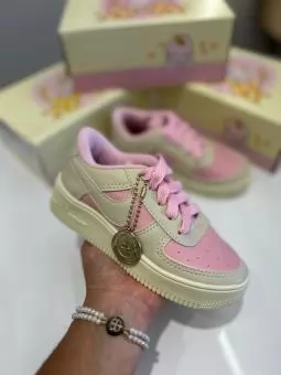 TENIS AIRFORCE JUVENIL CHAVEIRINHO ROSA/BEGE - Código 2873-1