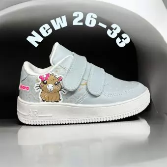 TENIS AIRFORCE JUVENIL CAPIVARA AZUL/ROSA VELCRO