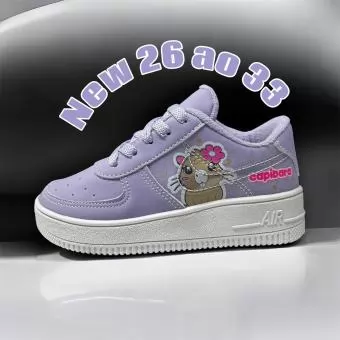 TENIS AIRFORCE JUVENIL CAPIVARA LILAS CADARCO - Código 2903-1