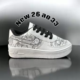 TENIS AIRFORCE JUVENIL BOOBIE GOODS PRETO/BCO - Código 2905-1