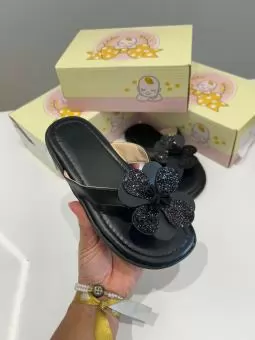 RASTEIRA JUVENIL FLOR GLITER PRETO - Código 2919-1