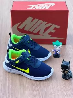 TENIS JUVENIL NIKE VELCRO MARINHO/VERDE - Código 2951-1