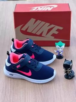 TENIS JUVENIL NIKE VELCRO MARINHO/PINK - Código 2952-1